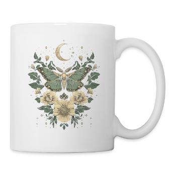 Goblincore Motte Schmetterling Mond Cottagecore - Tasse - Weiß - Rechts