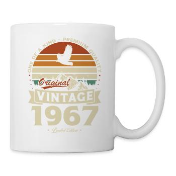 60 Jahre 1967 Vintage Retro Geburtstagsgeschenk - Tasse - Weiß - Rechts