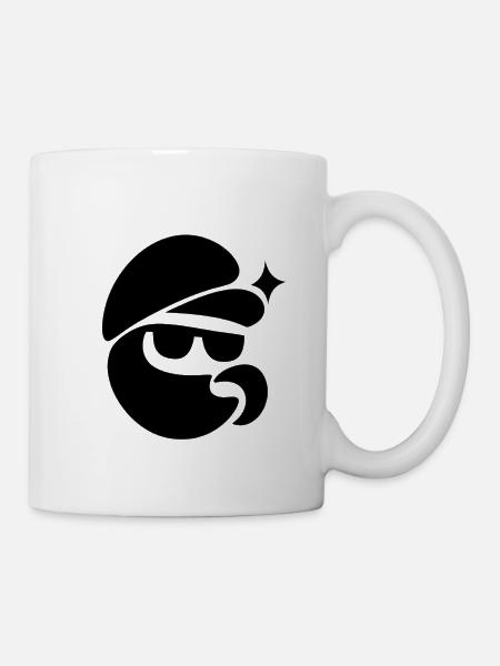 Cooler Pilz mit Sonnenbrille - Tasse - Weiß