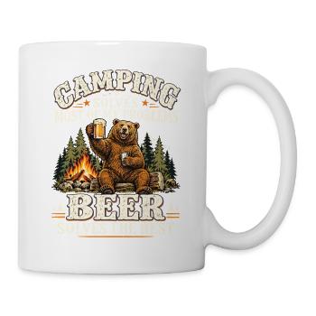Camping Bär mit Bier – Beer Solves The Rest - Tasse - Weiß - Rechts