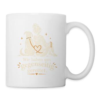Adoptierter Hund Rescue Tierheimhund - Tasse - Weiß - Rechts