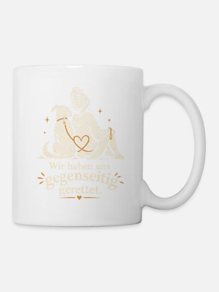 Adoptierter Hund Rescue Tierheimhund - Tasse - Weiß
