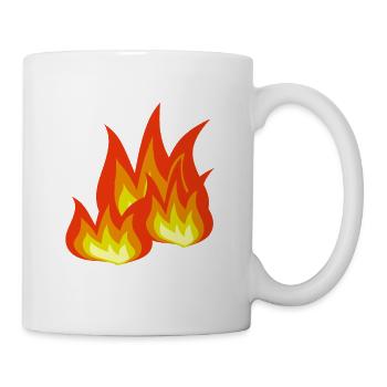 Flammen-Explosion Design - Tasse - Weiß - Rechts