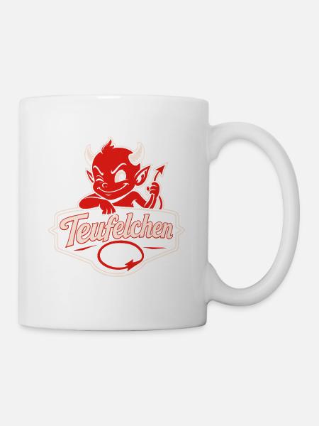 Teufel oder Engel Teufelchen - Tasse - Weiß