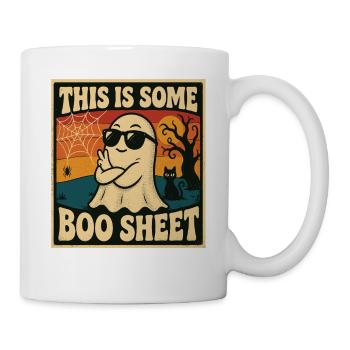 Retro Ghost Boo Sheet - Tasse - Weiß - Rechts