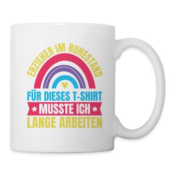 Erzieherin Im Ruhestand Kindergärtnerin - Tasse - Weiß - Rechts