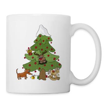 Witziger_weihnachtsbaum_1 - Tasse - Weiß - Rechts