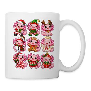 Weihnachtliche Kuschelelfen - Tasse - Weiß - Rechts