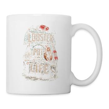 Hummerfänger Hummerfischer Lobster Pot Life - Tasse - Weiß - Rechts