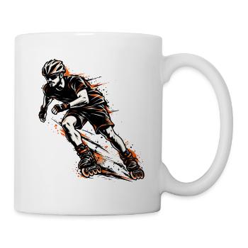 Inline Skater Action – Inlineskating Sport - Tasse - Weiß - Rechts