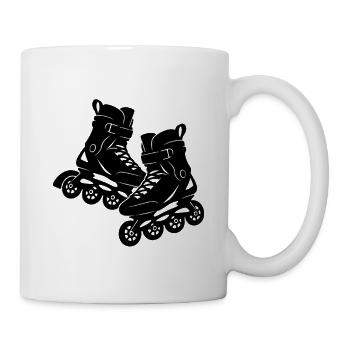 Inlineskates Silhouette – Inline Skating - Tasse - Weiß - Rechts