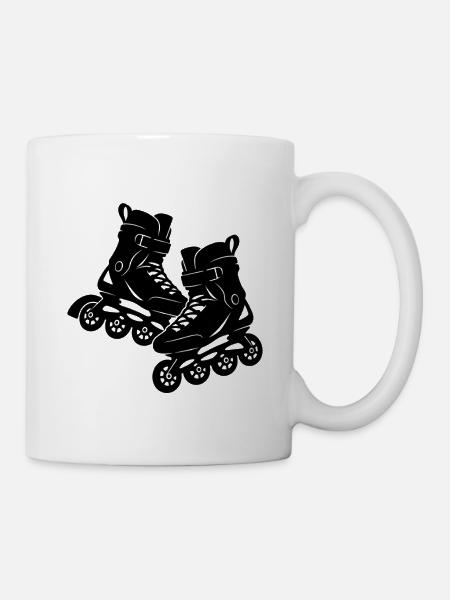 Inlineskates Silhouette – Inline Skating - Tasse - Weiß