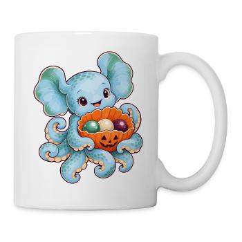 Dumbo-Oktopus mit Kürbismuschel - Tasse - Weiß - Rechts