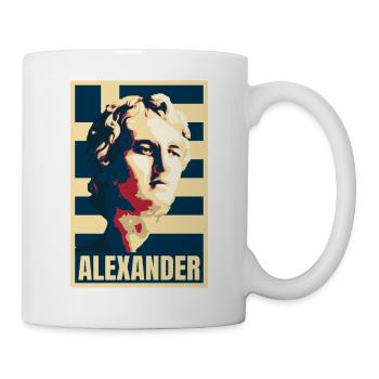 Geschichte des antiken griechischen Königs Alexanders des Großen - Tasse - Weiß - Rechts