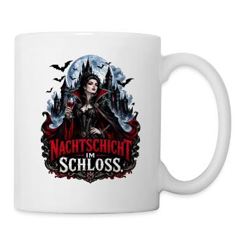Nachtblick im Schloss Vampirin - Tasse - Weiß - Rechts