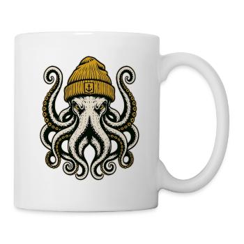 Krake - Tasse - Weiß - Rechts
