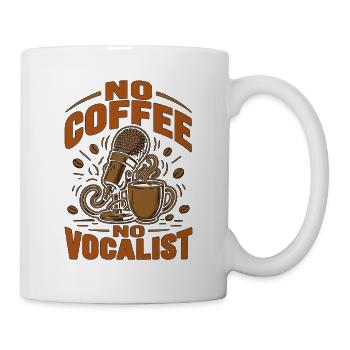 Vocalist No Coffee No Lead Singer Coffee Lover - Tasse - Weiß - Rechts