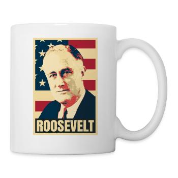 Geschichte des amerikanischen Präsidenten Franklin D. Roosevelt - Tasse - Weiß - Rechts