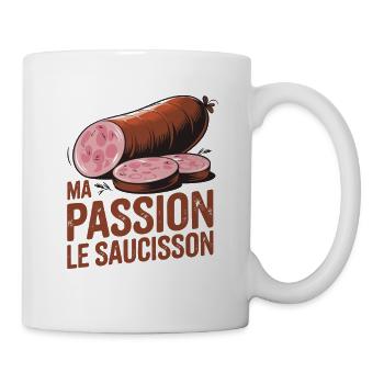  Ma Passion Le Saucisson Wurstliebhaber Salami - Tasse - Weiß - Rechts