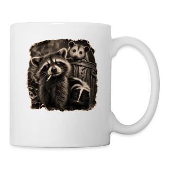 Trash Panda Night Crew Raccoon Opossum Skunk  - Tasse - Weiß - Rechts
