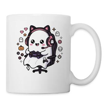 Niedliches Kawaii-Gamer-Geister-Videospiel-Ästhetik-Geschenk - Tasse - Weiß - Rechts