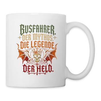 Busfahrer Mythos Legende Held - Tasse - Weiß - Rechts