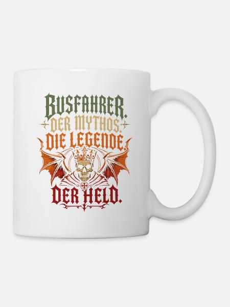 Busfahrer Mythos Legende Held - Tasse - Weiß