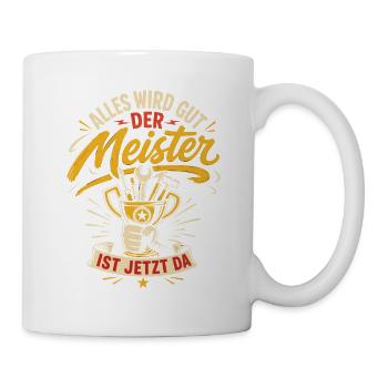 Meisterprüfung bestanden - Tasse - Weiß - Rechts