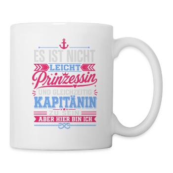 Lustiger Spruch Kapitänin - Tasse - Weiß - Rechts