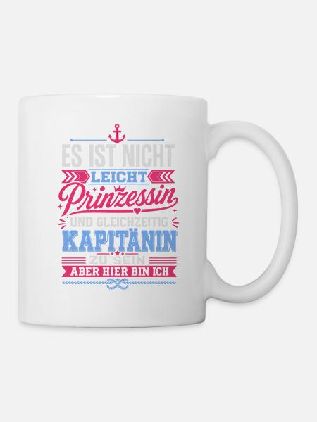 Lustiger Spruch Kapitänin - Tasse - Weiß