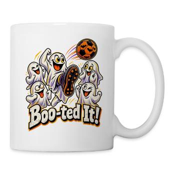 Boo-ted It Halloween-Fußball mit kichernden - Tasse - Weiß - Rechts