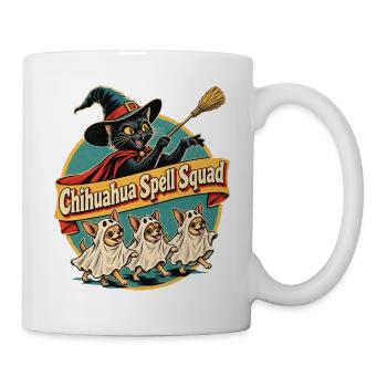 Chihuahua Spell Squad Halloween Hexenkatze - Tasse - Weiß - Rechts
