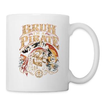 Piratenschädel mit Segel-Licht - Tasse - Weiß - Rechts