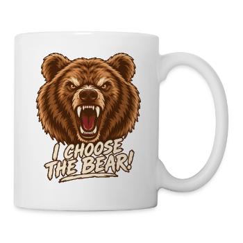 Wilder Bär I CHOOSE THE BEAR - Tasse - Weiß - Rechts