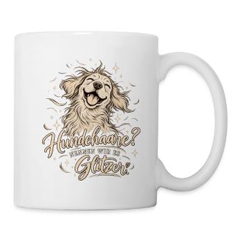 Hundehaare nennen wir es glitzer - Hundefans - Tasse - Weiß - Rechts