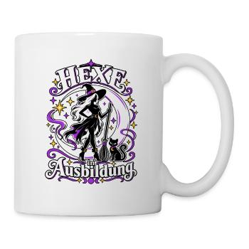 Hexe in Ausbildung | Magisches Hexen Motiv - Tasse - Weiß - Rechts