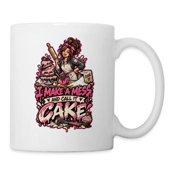 Kuchenchaos Spruch Cake-Design - Tasse - Weiß - Rechts