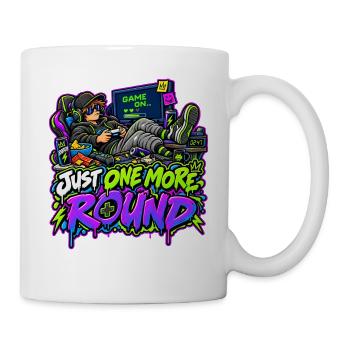 Just One More Round Neon - Tasse - Weiß - Rechts