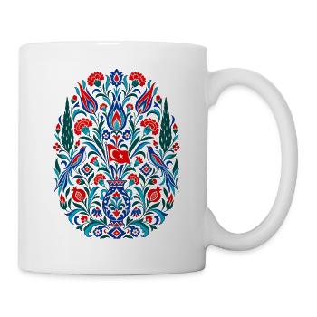 Türkei | Tulpen & osmanische Volkskunst - Tasse - Weiß - Rechts