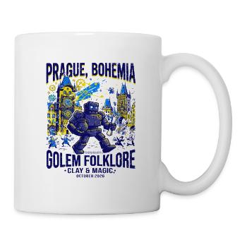 Prague Bohemia Golem Folklore Clay And Magic - Tasse - Weiß - Rechts