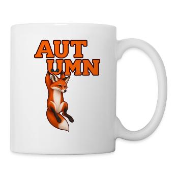Fox – Herbst-Wildtierdesign - Tasse - Weiß - Rechts