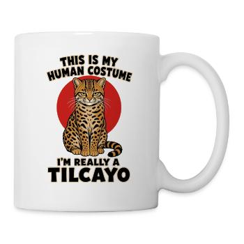  Menschenkostüm Ich Bin Wirklich Ein Tilcayo - Tasse - Weiß - Rechts