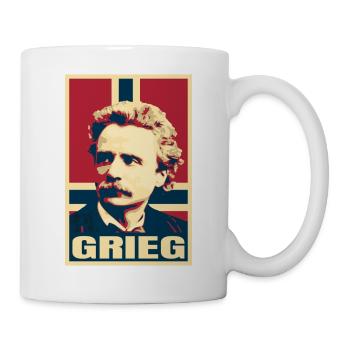 Edvard Grieg, norwegischer Komponist klassischer Musik - Tasse - Weiß - Rechts