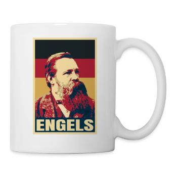 Friedrich Engels, deutscher Politikphilosoph - Tasse - Weiß - Rechts