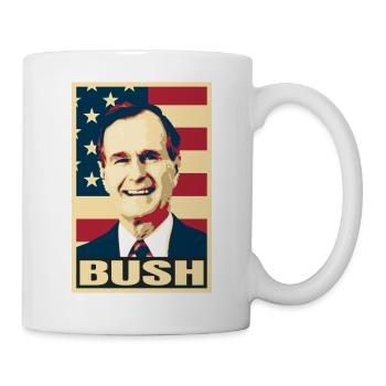 George H. W. Bush – Geschichte des amerikanischen Präsidenten - Tasse - Weiß - Rechts