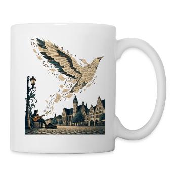 Notenvogel - Tasse - Weiß - Rechts