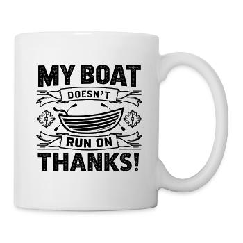 Mein Boot fährt nicht dank seltsamem Bootsdesign - Tasse - Weiß - Rechts