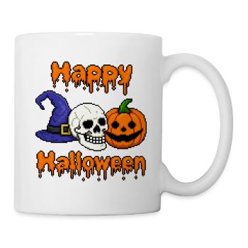 Fröhliches Halloween - Tasse - Weiß - Rechts