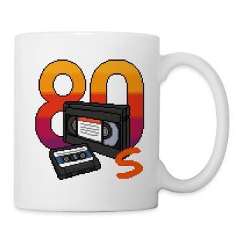 80er Retro - Tasse - Weiß - Rechts