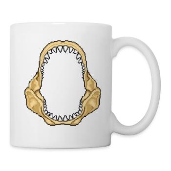 Hai-Kiefer - Tasse - Weiß - Rechts
